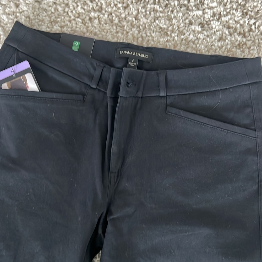 NWT Banana Republic Slim Straight Black Pants - Picture 4 of 4